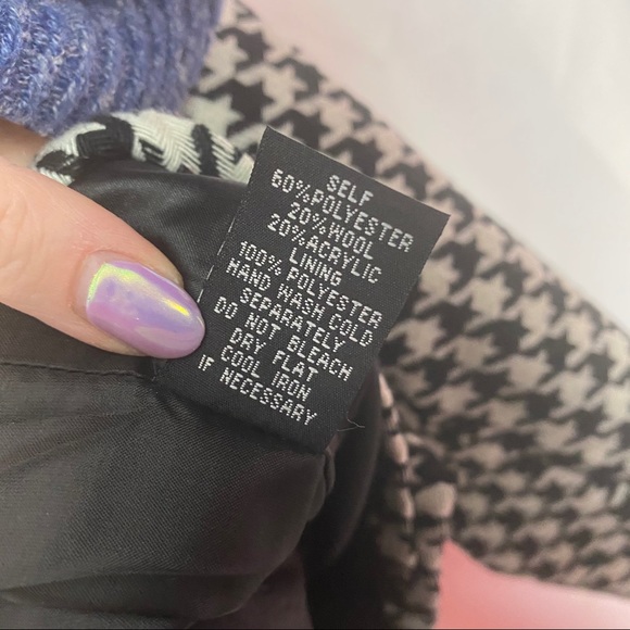 Lapis Houndstooth Swing Jacket, size Medium - Picture 4 of 8